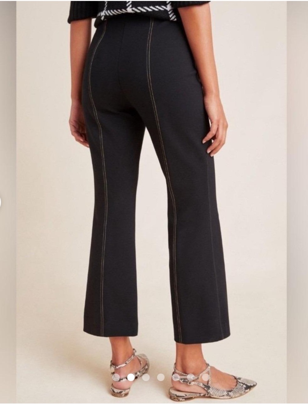 Anthropologie Essential Crop Flare trousers M